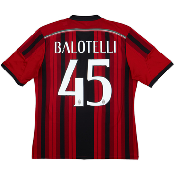 2014-15 AC Milan Home Shirt Balotelli #45 - 7/10 - (L)