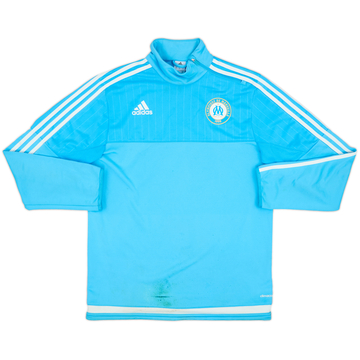 2015-16 Olympique Marseille adidas 1/4 Zip Sweat Top - 5/10 - (M)