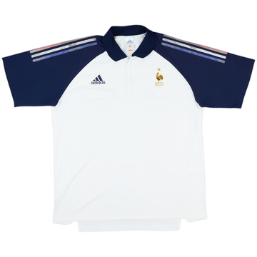 2002-03 France adidas 1/4 Zip Polo Shirt - 5/10 - (L/XL)
