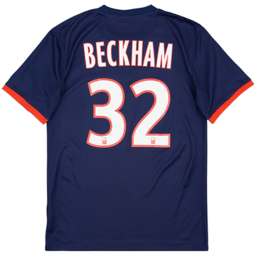 2013-14 Paris Saint-Germain Home Shirt Beckham #32 - 9/10 - (S)