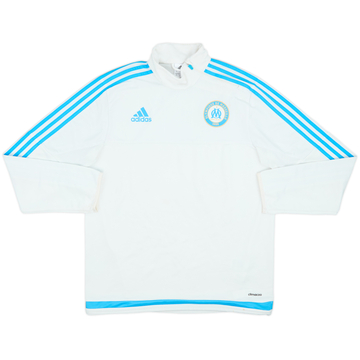 2015-16 Olympique Marseille adidas 1/4 Zip Sweat Top - 7/10 - (M)