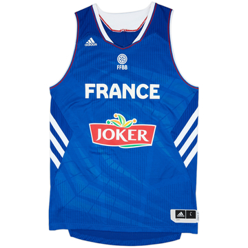 2014-15 France National Basketball Parker #9 adidas Home Jersey - 8/10 - (L)