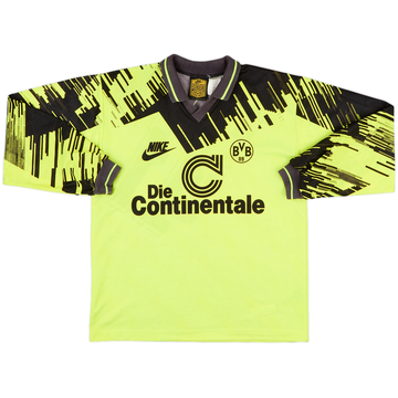 1993-94 Borussia Dortmund Home L/S Shirt #11 - 8/10 - (L.Boys)