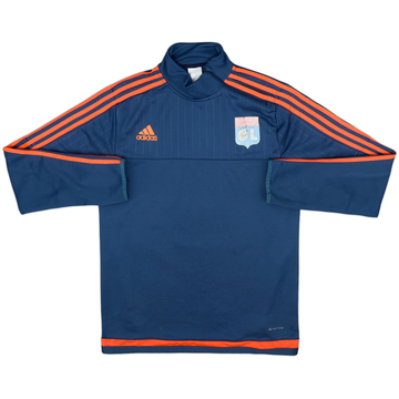 2015-16 Lyon adidas 1/4 Zip Sweat Top - 4/10 - (S)