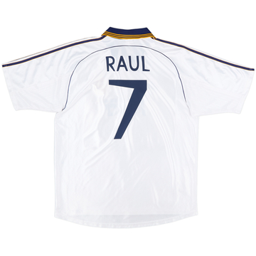 1998-00 Real Madrid Home Shirt Raul #7 - 9/10 - (XL)