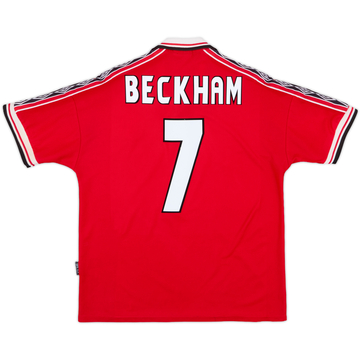 1998-00 Manchester United Home Shirt Beckham #7 - 7/10 - (L)
