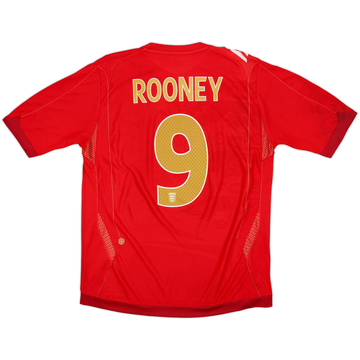 2006-08 England Away Shirt Rooney #9 - 6/10 - (L)