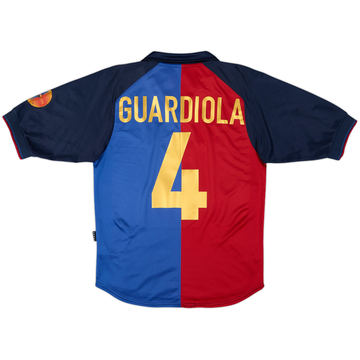 1999-00 Barcelona Centenary Home Shirt Guardiola #4 - 8/10 - (S)