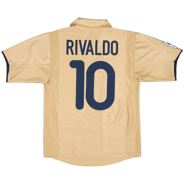 2001-03 Barcelona Away Shirt Rivaldo #10 - 9/10 - (M)