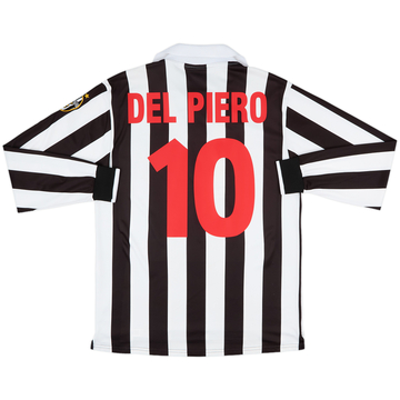 1998-99 Juventus Home L/S Shirt Del Piero #10 - 8/10 - (M)