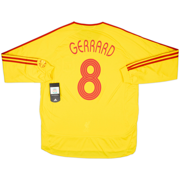 2006-07 Liverpool Player Issue Away L/S Shirt Gerrard #8 (XL)