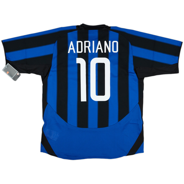2003-04 Inter Milan Player Issue Home Shirt Adriano #10 (XL)
