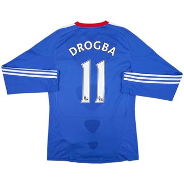 2010-11 Chelsea Home L/S Shirt Drogba #11 - 10/10 - (S)