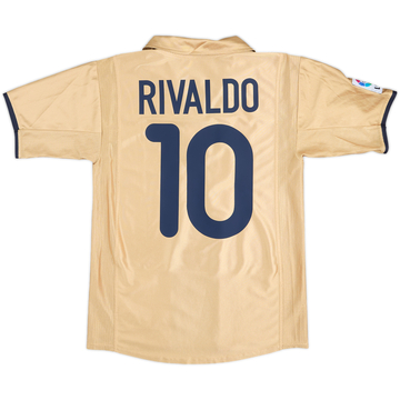 2001-03 Barcelona Away Shirt Rivaldo #10 - 8/10 - (XL.Boys)