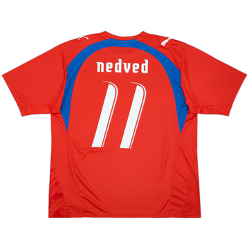 2006-08 Czech Republic Basic Home Shirt Nedved #11 - 8/10 - (XL)