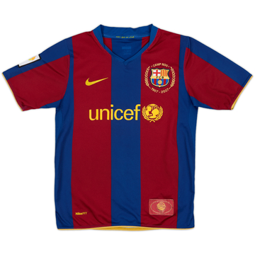 2007-08 Barcelona Home Shirt - 6/10 - (M.Boys)