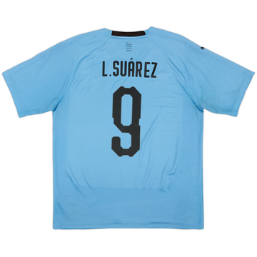 2018-19 Uruguay Home Shirt L.Suarez #9 - 6/10 - (L)