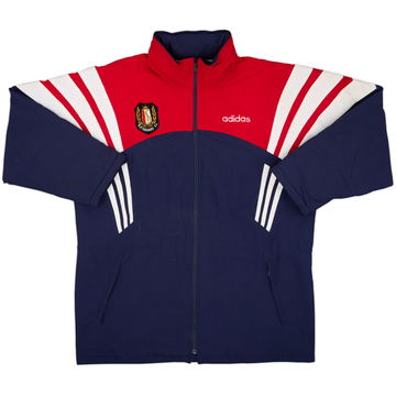 1996-97 Standard Liege abrigo de banquillo acolchado adidas - 5/10 - (XL)