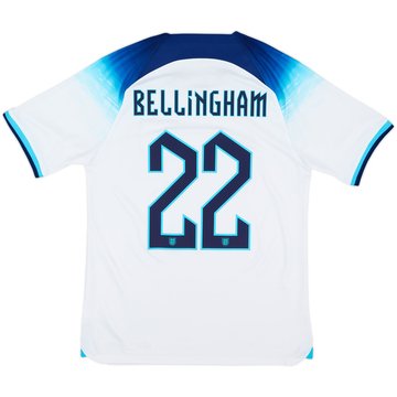 2022-23 England Home Shirt Bellingham #22 - 7/10 - (S)