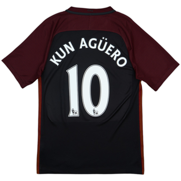 2016-17 Manchester City Away Shirt Kun Aguero #10 - 8/10 - (S)