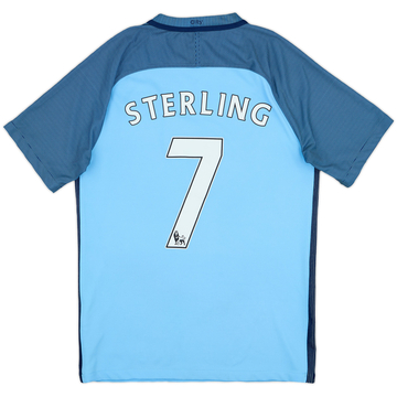 2016-17 Manchester City Home Shirt Sterling #7 - 8/10 - (S)
