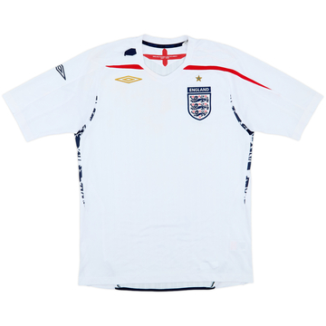 2007-09 England Home Shirt - 4/10 - (M)