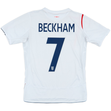 2005-07 England Home Shirt Beckham #7 - 6/10 - (S)