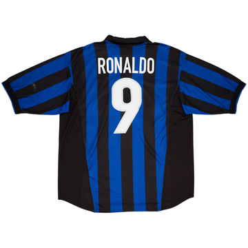 1998-99 Inter Milan Home Shirt Ronaldo #9 - 8/10 - (XL)