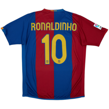 2006-07 Barcelona Home Shirt Ronaldinho #10 - 7/10 - (M)