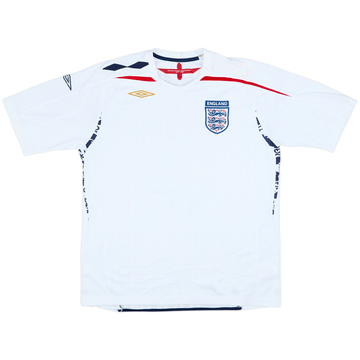 2007-09 England Home Shirt - 4/10 - (XL)