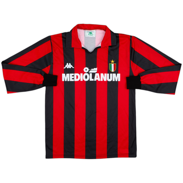 1988-89 AC Milan Home L/S Shirt #10 - 8/10 - (S)
