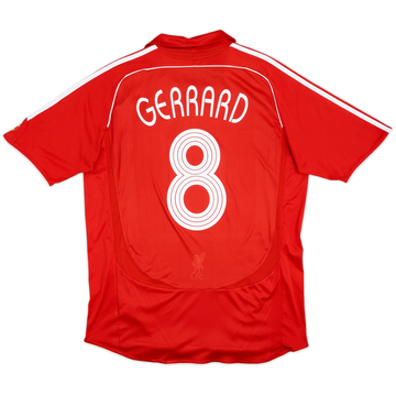 2006-08 Liverpool Home Shirt Gerrard #8 - 6/10 - (L)