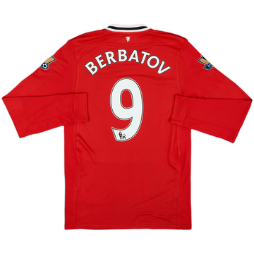 2011-12 Manchester United Home L/S Shirt Berbatov #9 - 6/10 - (S)