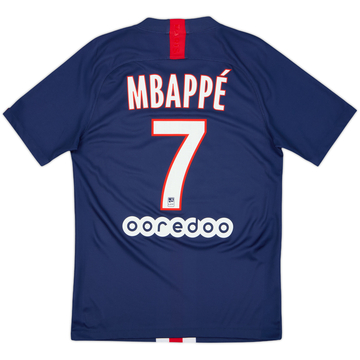2019-20 Paris Saint-Germain Home Shirt Mbappe #7 - 9/10 - (S)