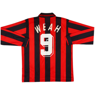 1994-95 AC Milan Home L/S Shirt Weah #9 - 6/10 - (M)