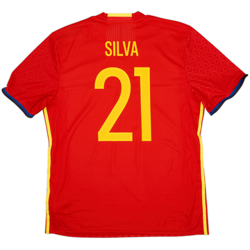 2016-17 Spain Authentic Home Shirt Silva #21 (XL)