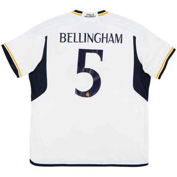 2023-24 Real Madrid Authentic Home Shirt Bellingham #5 - 6/10 - (XXL)