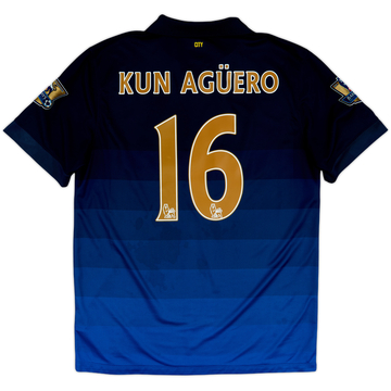 2014-15 Manchester City Away Shirt Kun Aguero #16 - 6/10 - (L)