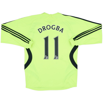 2007-08 Chelsea Away L/S Shirt Drogba #11 - 7/10 - (XL.Boys)