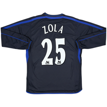 2002-04 Chelsea Away L/S Shirt Zola #25 - 9/10 - (M)