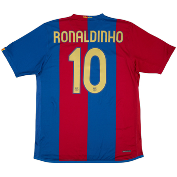 2006-07 Barcelona Home Shirt Ronaldinho #10 - 8/10 - (L)