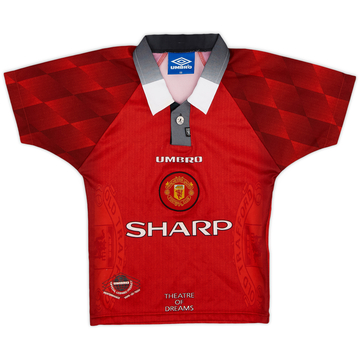 1996-98 Manchester United Home Shirt - 8/10 - (S.Boys)