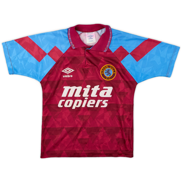 1990-92 Aston Villa Home Shirt - 8/10 - (S.Boys)