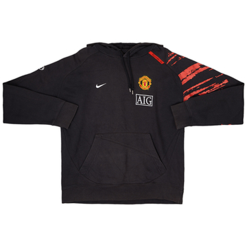 2007-08 Manchester United Nike Hooded Sweat Top - 7/10 - (L)