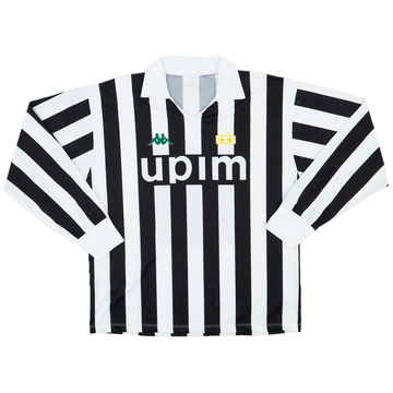1991-92 Juventus Basic Home L/S Shirt - 5/10 - (L)