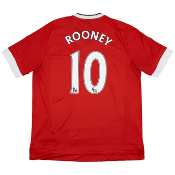 2015-16 Manchester United Home Shirt Rooney #10 - 7/10 - (XL)