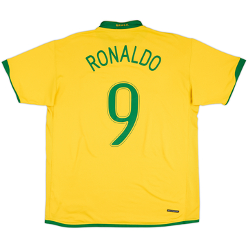 2006-08 Brazil Home Shirt Ronaldo #9 - 8/10 - (XL)