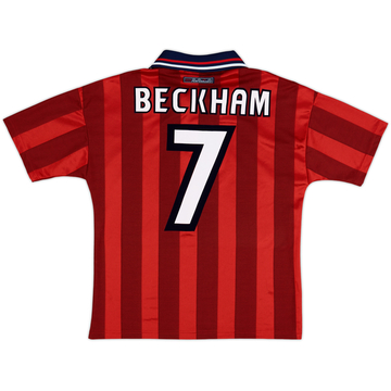 1997-99 England Away Shirt Beckham #7 - 9/10 - (Y)