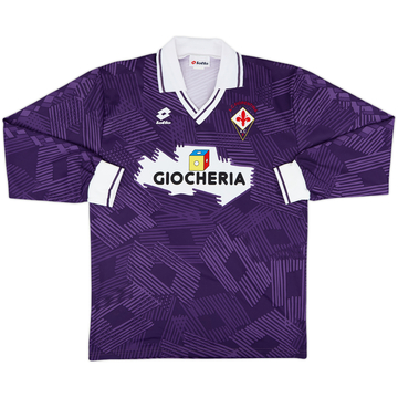 1991-92 Fiorentina Home L/S Shirt - 8/10 - (M)