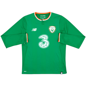 2017-18 Ireland Home L/S Shirt - 7/10 - (S)